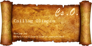 Csillag Olimpia névjegykártya